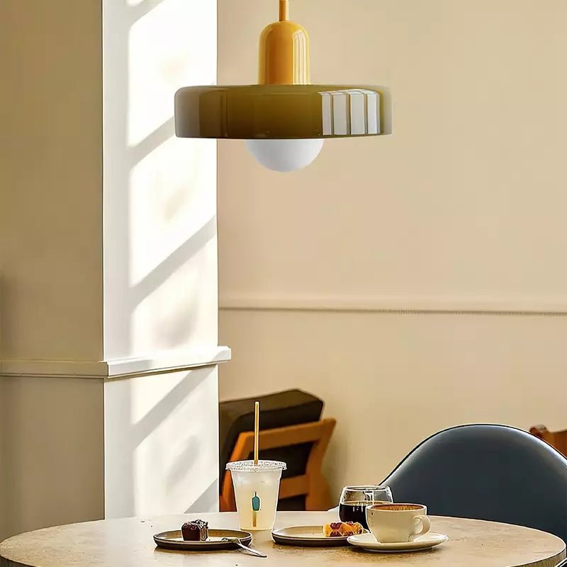 Bauhaus Hanglamp – Gekleurd Glas Stijlvol Design - Rivermark