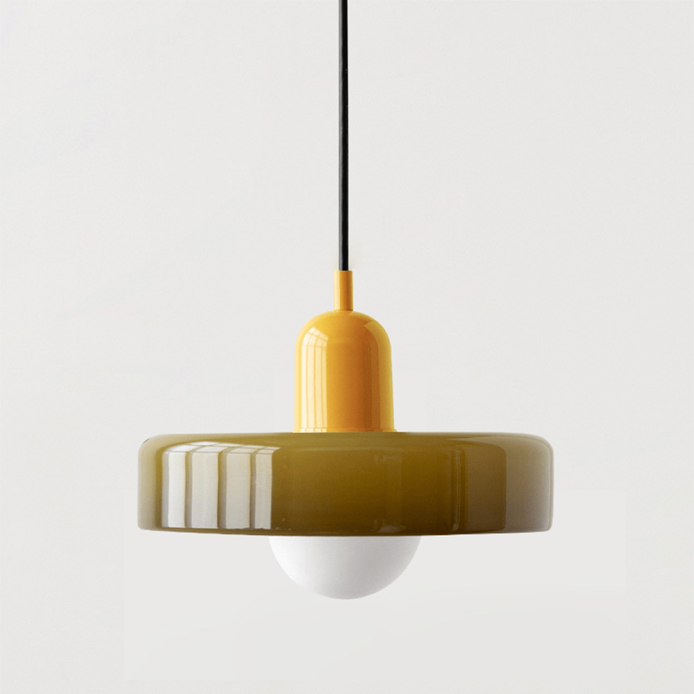 Bauhaus Hanglamp – Gekleurd Glas Stijlvol Design - Rivermark