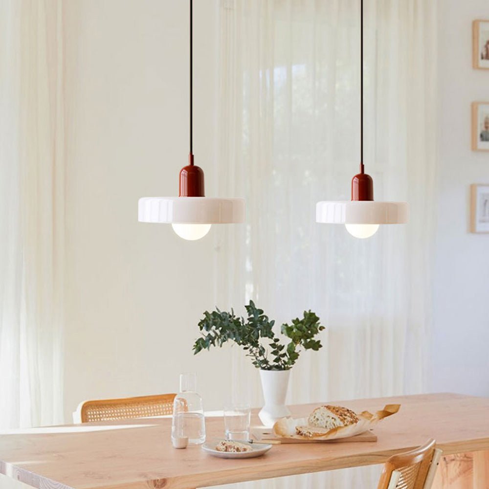 Bauhaus Hanglamp – Gekleurd Glas Stijlvol Design - Rivermark