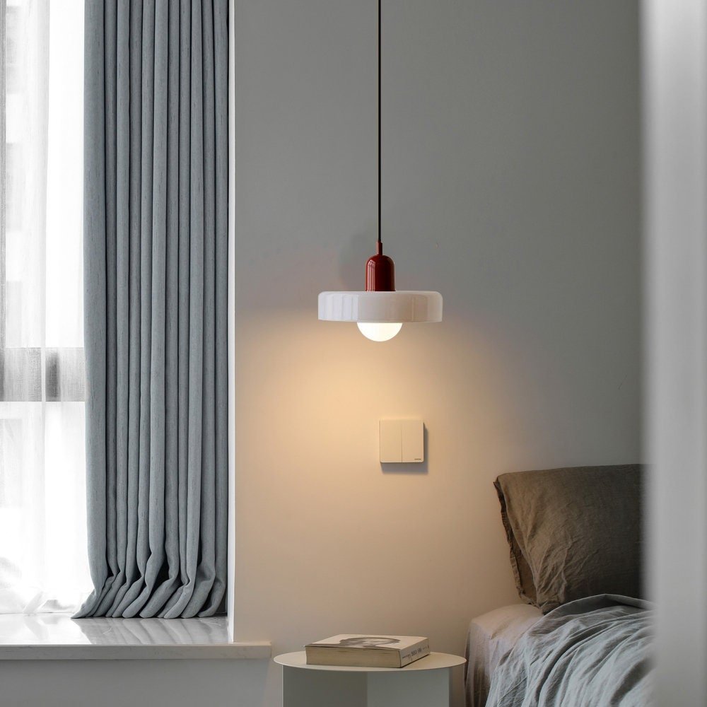 Bauhaus Hanglamp – Gekleurd Glas Stijlvol Design - Rivermark