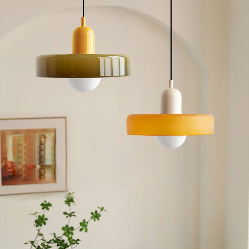 Bauhaus Hanglamp – Gekleurd Glas Stijlvol Design - Rivermark