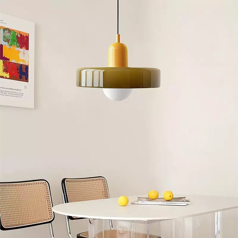 Bauhaus Hanglamp – Gekleurd Glas Stijlvol Design - Rivermark