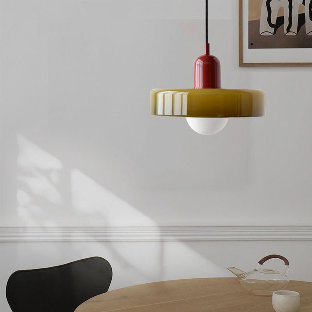 Bauhaus Hanglamp – Gekleurd Glas Stijlvol Design - Rivermark