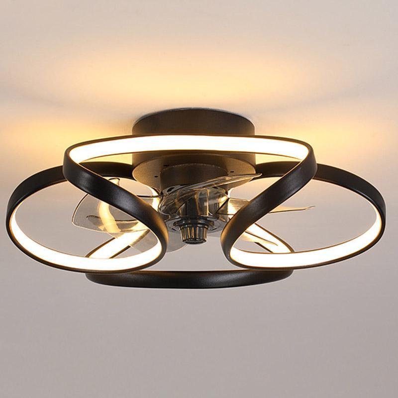 Bloem LED Moderne Inbouw Plafondventilator met Afstandsbediening - Rivermark