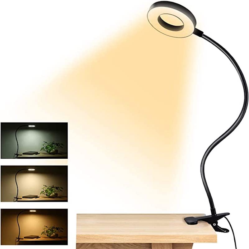 Clip op licht - Leeslamp met 48 LED's, 3 Kleurmodi, en 10 Helderheidsniveaus, Oogbescherming en Flexibele Zwanenhals - Rivermark