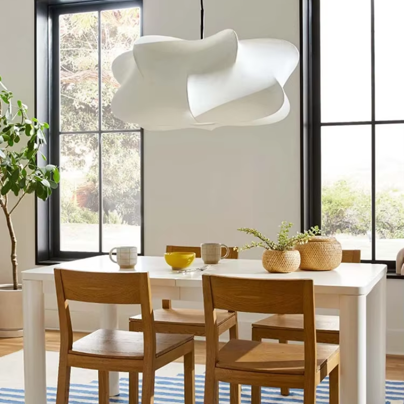 Minimalistisch Wabi Sabi Pendelleuchte aus Japanische Seide