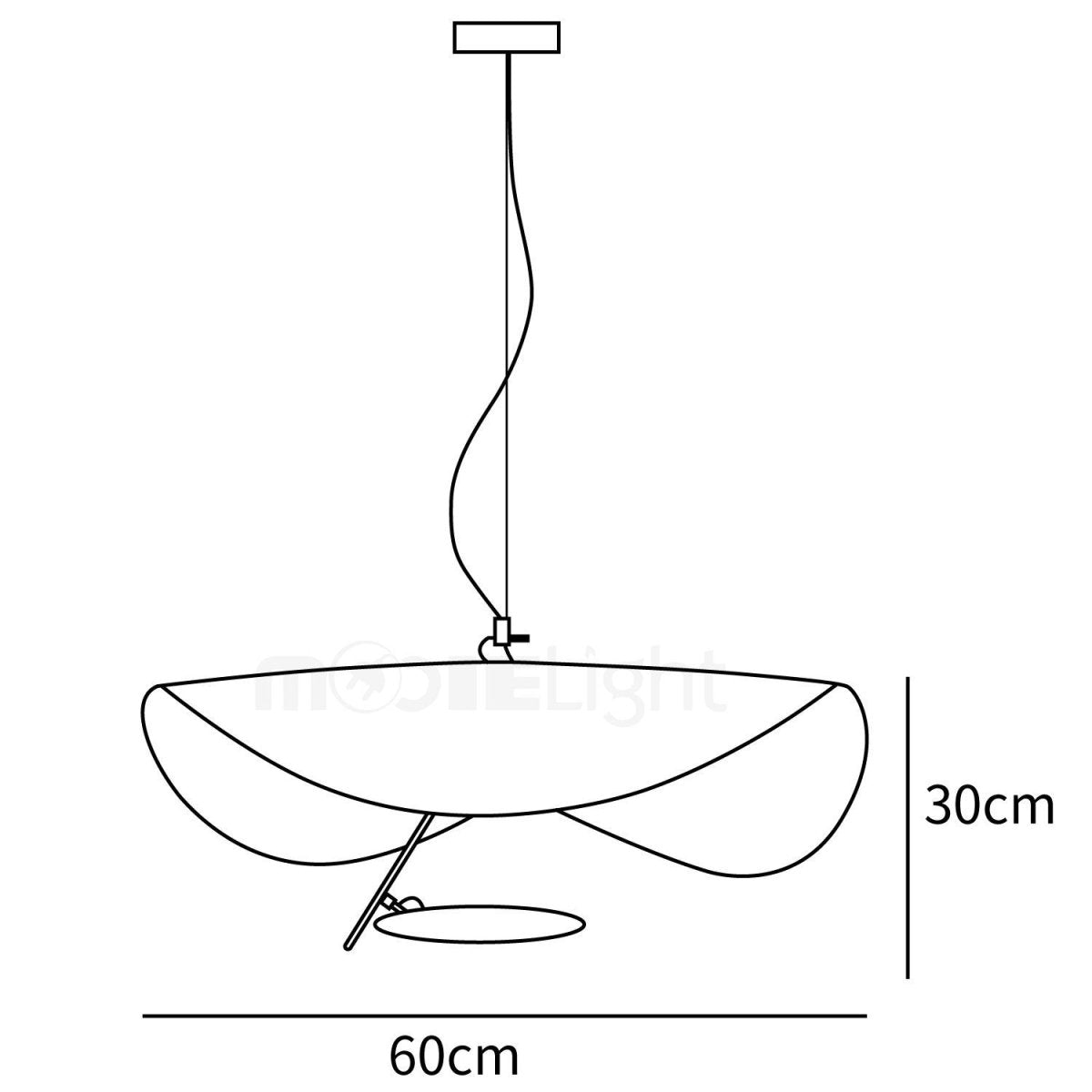 Nordische Lederam Manta Pendelleuchte - Rivermark
