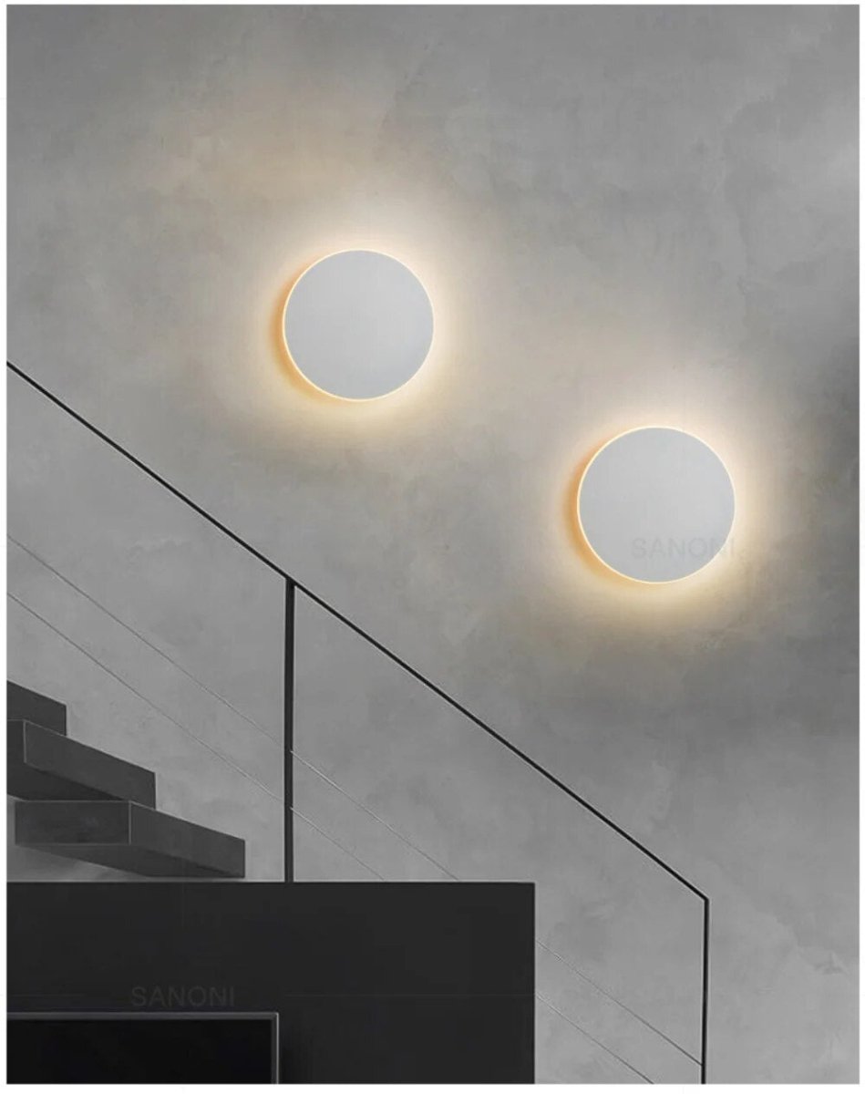 SleekGlow - Moderne Ronde LED Wandlamp - Rivermark