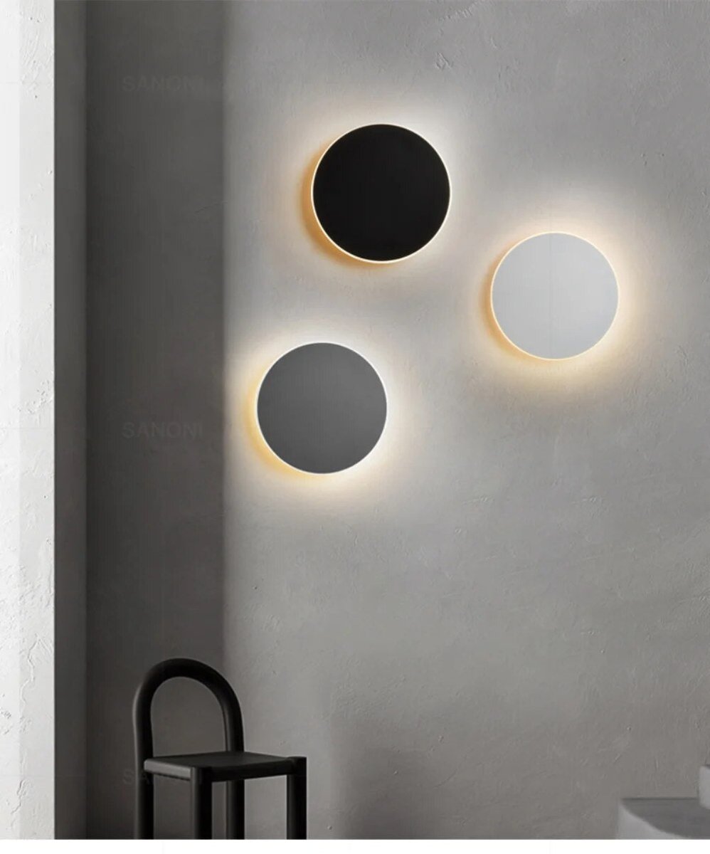 SleekGlow - Moderne Ronde LED Wandlamp - Rivermark